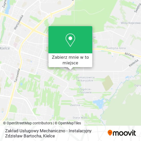 Mapa Zakład Usługowy Mechaniczno - Instalacyjny Zdzisław Bartocha