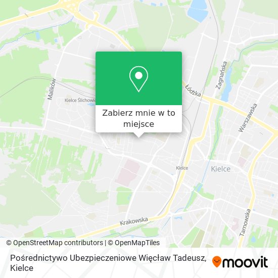 Mapa Pośrednictywo Ubezpieczeniowe Więcław Tadeusz