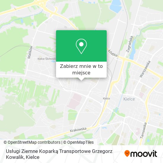 Mapa Usługi Ziemne Koparką Transportowe Grzegorz Kowalik