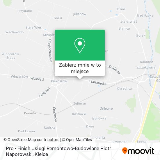 Mapa Pro - Finish Usługi Remontowo-Budowlane Piotr Naporowski