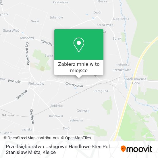 Mapa Przedsiębiorstwo Usługowo Handlowe Sten Pol Stanisław Miśta