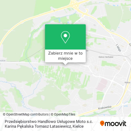 Mapa Przedsiębiorstwo Handlowo Usługowe Moto s.c. Karina Pękalska Tomasz Łatasiewicz