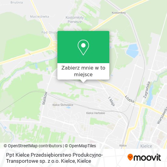 Mapa Ppt Kielce Przedsiębiorstwo Produkcyjno-Transportowe sp. z o.o. Kielce
