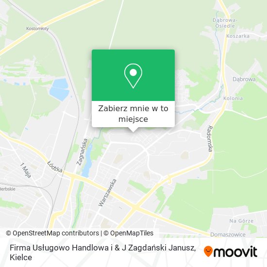 Mapa Firma Usługowo Handlowa i & J Zagdański Janusz