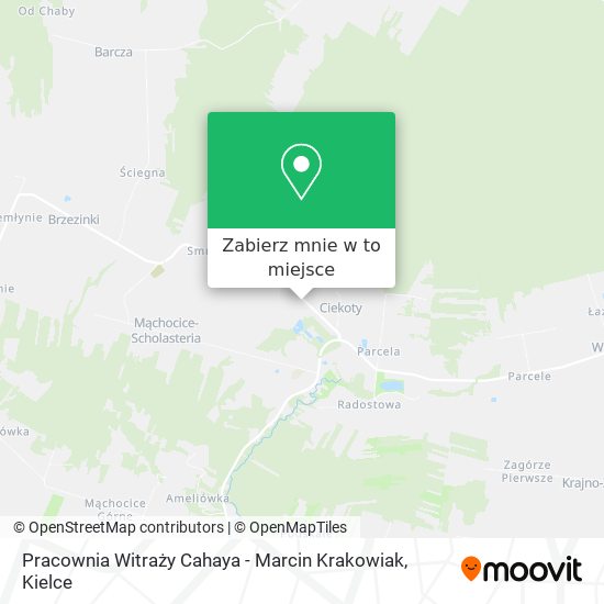 Mapa Pracownia Witraży Cahaya - Marcin Krakowiak