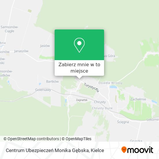 Mapa Centrum Ubezpieczeń Monika Gębska
