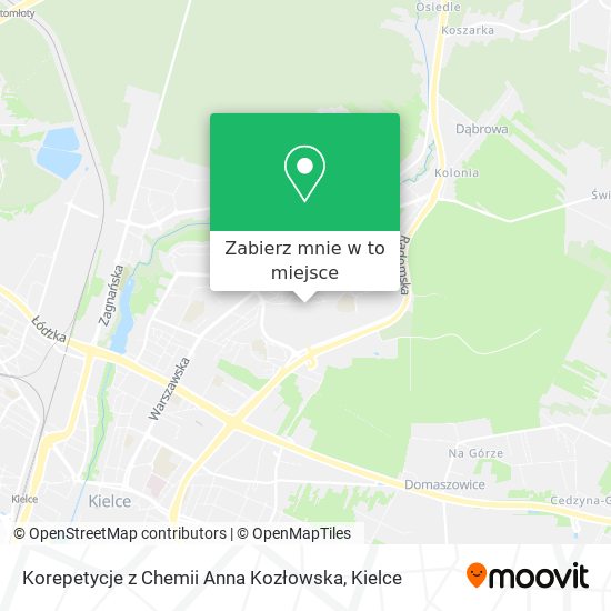 Mapa Korepetycje z Chemii Anna Kozłowska