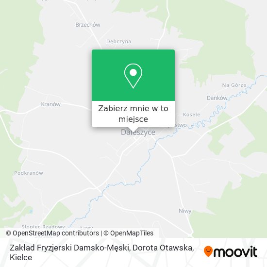 Mapa Zakład Fryzjerski Damsko-Męski, Dorota Otawska