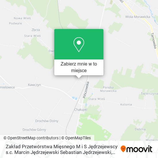 Mapa Zakład Przetwórstwa Mięsnego M i S Jędrzejewscy s.c. Marcin Jędrzejewski Sebastian Jędrzejewski