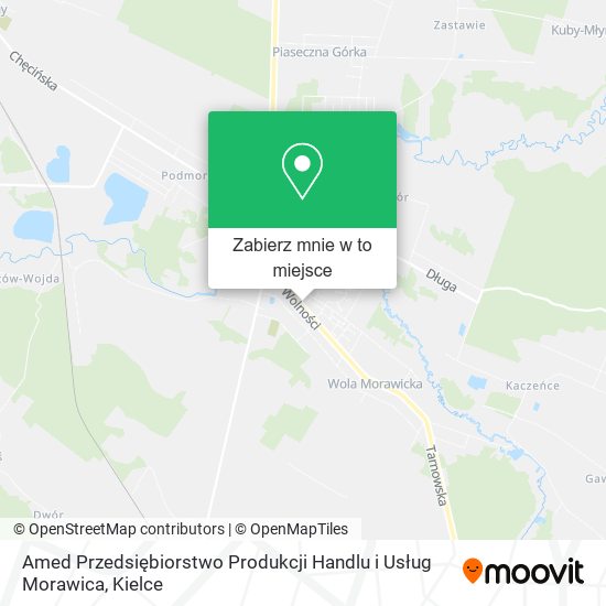 Mapa Amed Przedsiębiorstwo Produkcji Handlu i Usług Morawica