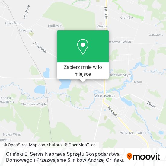 Mapa Orliński El Servis Naprawa Sprzętu Gospodarstwa Domowego i Przezwajanie Silników Andrzej Orliński M