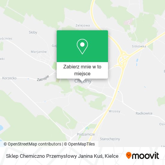 Mapa Sklep Chemiczno Przemysłowy Janina Kuś