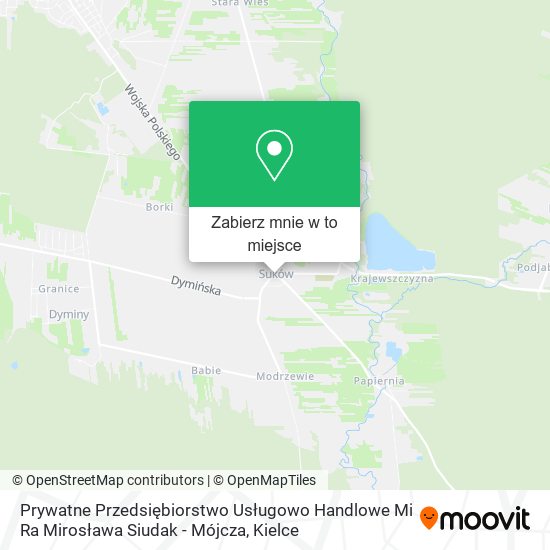 Mapa Prywatne Przedsiębiorstwo Usługowo Handlowe Mi Ra Mirosława Siudak - Mójcza