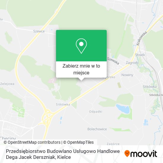 Mapa Przedsiębiorstwo Budowlano Usługowo Handlowe Dega Jacek Derszniak