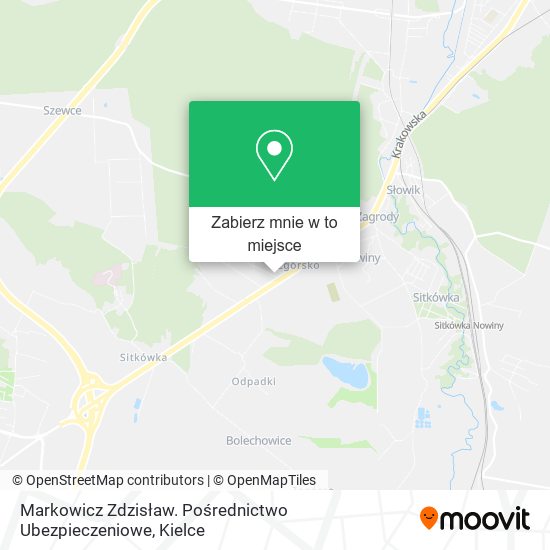 Mapa Markowicz Zdzisław. Pośrednictwo Ubezpieczeniowe