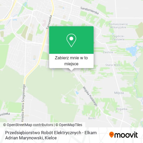 Mapa Przedsiębiorstwo Robót Elektrycznych - Elkam Adrian Marynowski