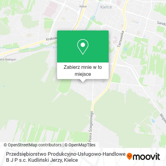 Mapa Przedsiębiorstwo Produkcyjno-Usługowo-Handlowe B J P s.c. Kudliński Jerzy