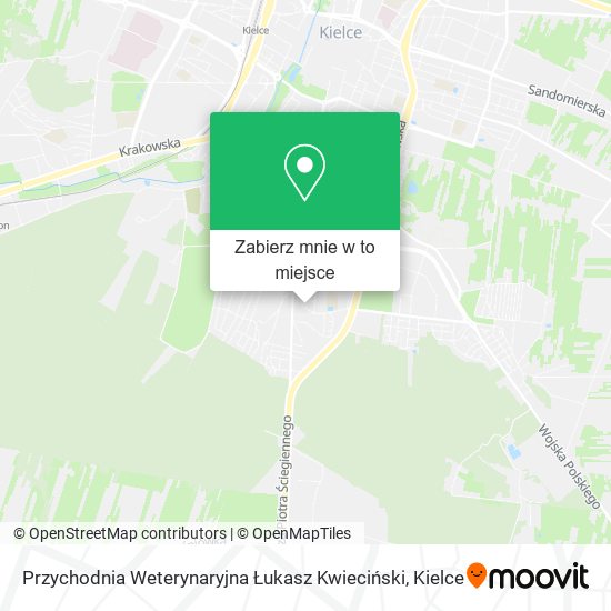 Mapa Przychodnia Weterynaryjna Łukasz Kwieciński