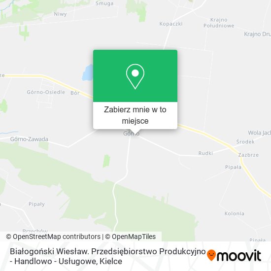 Mapa Białogoński Wiesław. Przedsiębiorstwo Produkcyjno - Handlowo - Usługowe