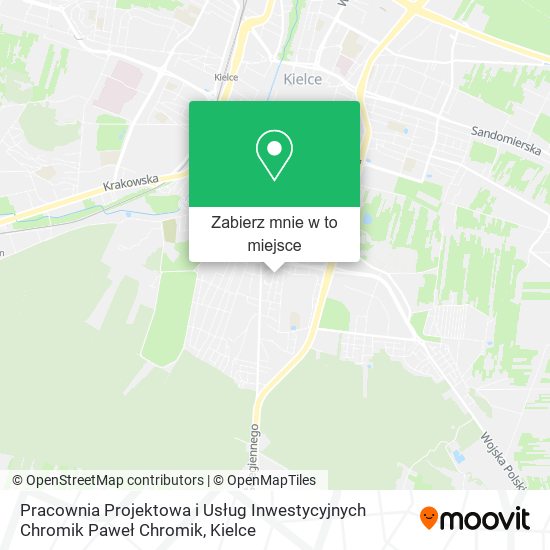 Mapa Pracownia Projektowa i Usług Inwestycyjnych Chromik Paweł Chromik