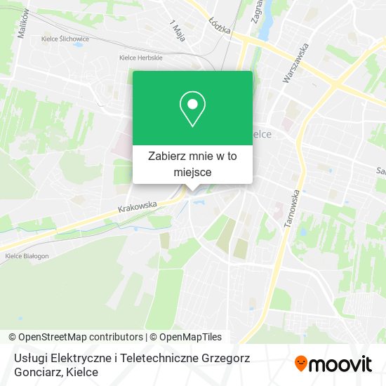 Mapa Usługi Elektryczne i Teletechniczne Grzegorz Gonciarz