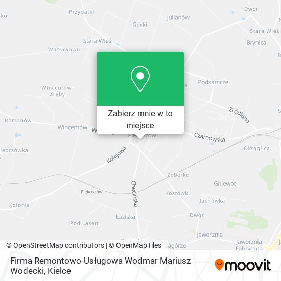 Mapa Firma Remontowo-Usługowa Wodmar Mariusz Wodecki