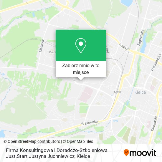 Mapa Firma Konsultingowa i Doradczo-Szkoleniowa Just.Start Justyna Juchniewicz