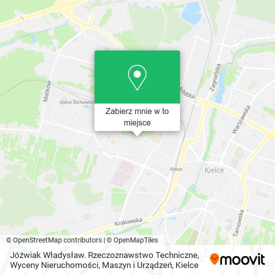 Mapa Jóźwiak Władysław. Rzeczoznawstwo Techniczne, Wyceny Nieruchomości, Maszyn i Urządzeń