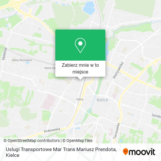Mapa Uslugi Transportowe Mar Trans Mariusz Prendota