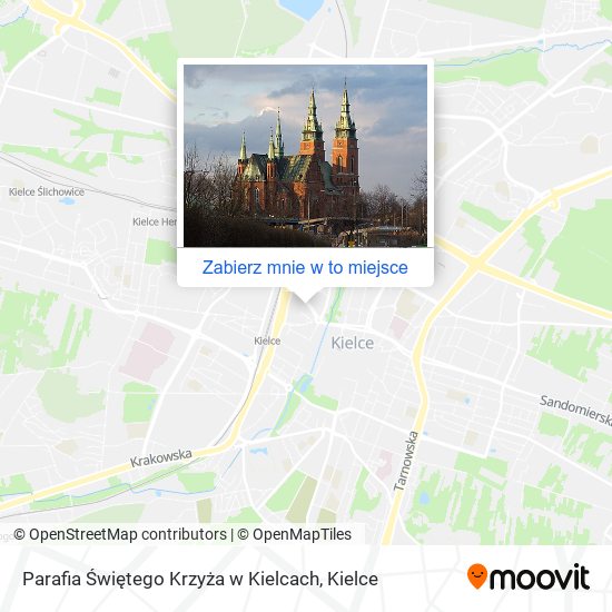 Mapa Parafia Świętego Krzyża w Kielcach