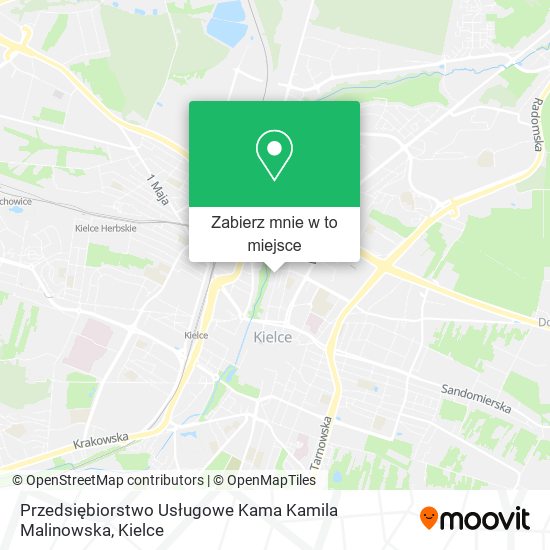 Mapa Przedsiębiorstwo Usługowe Kama Kamila Malinowska