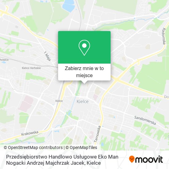 Mapa Przedsiębiorstwo Handlowo Usługowe Eko Man Nogacki Andrzej Majchrzak Jacek
