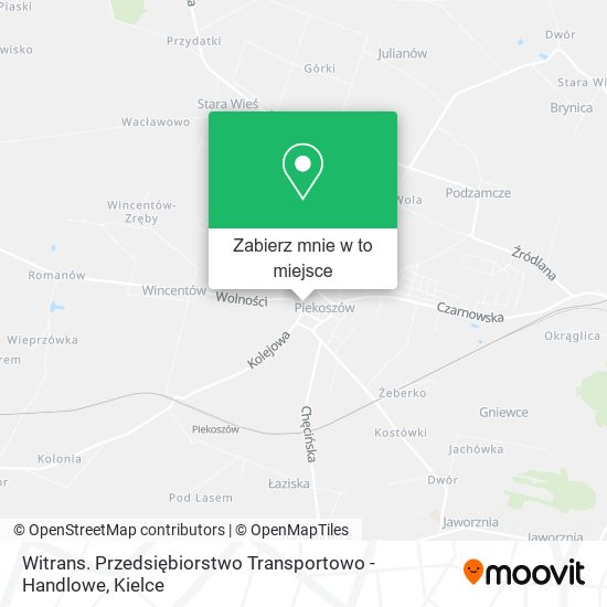 Mapa Witrans. Przedsiębiorstwo Transportowo - Handlowe
