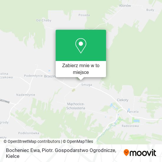 Mapa Bocheniec Ewa, Piotr. Gospodarstwo Ogrodnicze