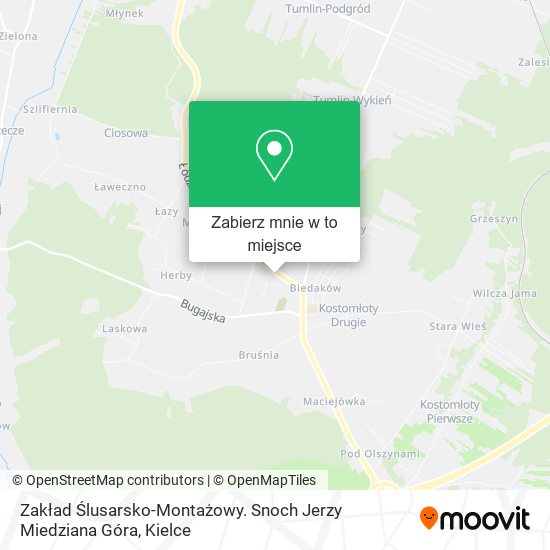 Mapa Zakład Ślusarsko-Montażowy. Snoch Jerzy Miedziana Góra