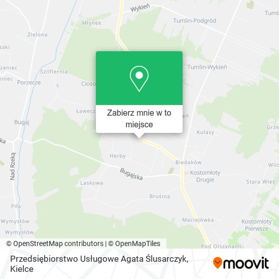Mapa Przedsiębiorstwo Usługowe Agata Ślusarczyk