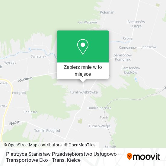 Mapa Pietrzyca Stanisław Przedsiębiorstwo Usługowo - Transportowe Eko - Trans