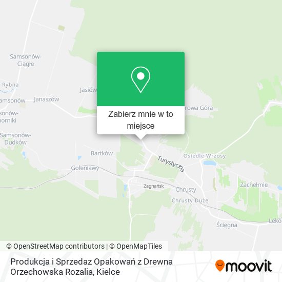 Mapa Produkcja i Sprzedaz Opakowań z Drewna Orzechowska Rozalia