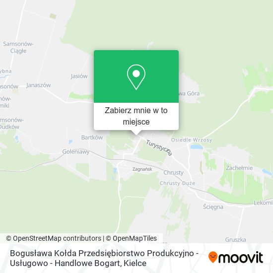 Mapa Bogusława Kołda Przedsiębiorstwo Produkcyjno - Usługowo - Handlowe Bogart