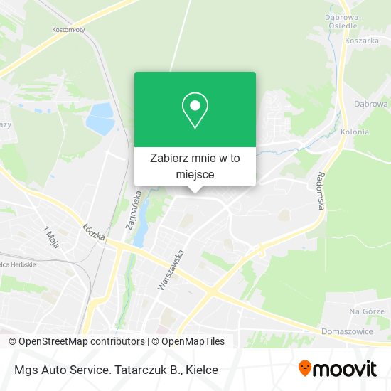 Mapa Mgs Auto Service. Tatarczuk B.