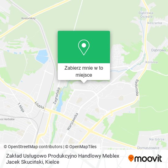 Mapa Zakład Usługowo Produkcyjno Handlowy Meblex Jacek Skuciński