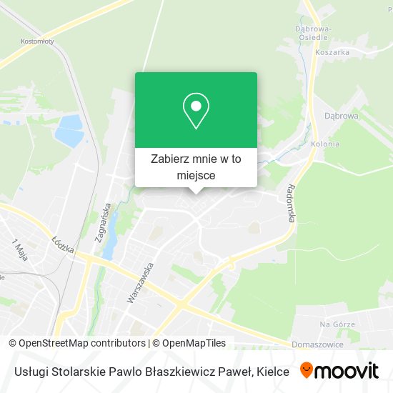 Mapa Usługi Stolarskie Pawlo Błaszkiewicz Paweł