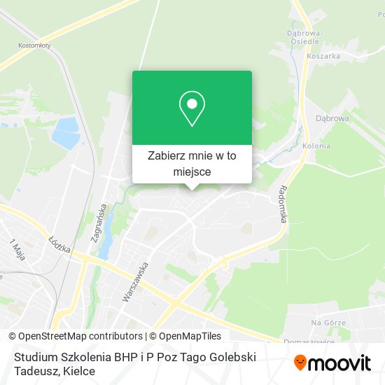 Mapa Studium Szkolenia BHP i P Poz Tago Golebski Tadeusz