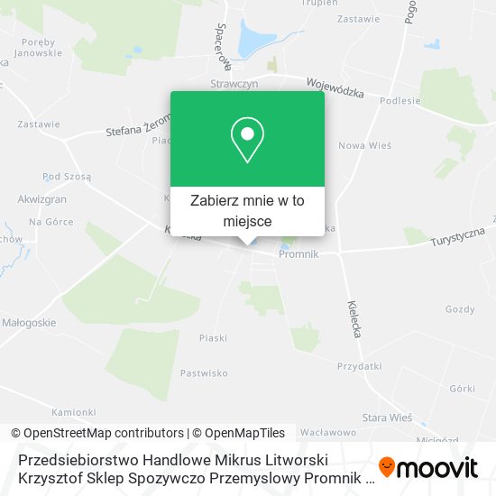 Mapa Przedsiebiorstwo Handlowe Mikrus Litworski Krzysztof Sklep Spozywczo Przemyslowy Promnik Ul Kieleck