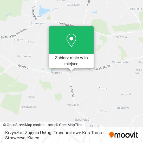 Mapa Krzysztof Zajęcki Usługi Transportowe Kris Trans - Strawczyn