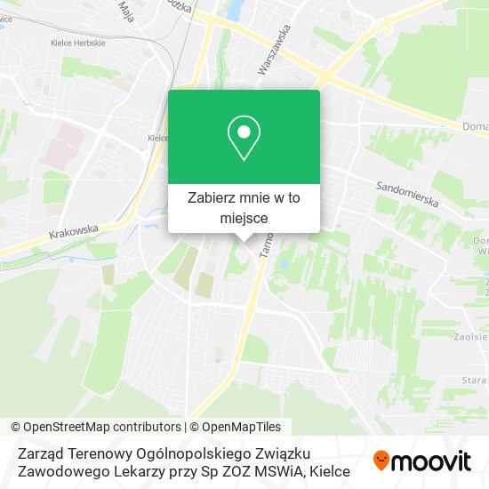Mapa Zarząd Terenowy Ogólnopolskiego Związku Zawodowego Lekarzy przy Sp ZOZ MSWiA
