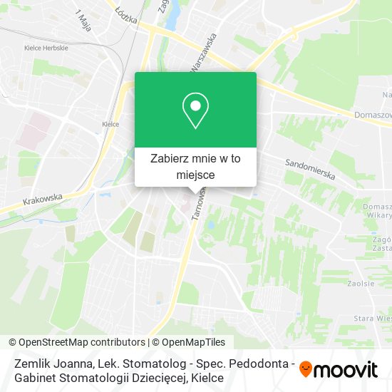 Mapa Zemlik Joanna, Lek. Stomatolog - Spec. Pedodonta - Gabinet Stomatologii Dziecięcej