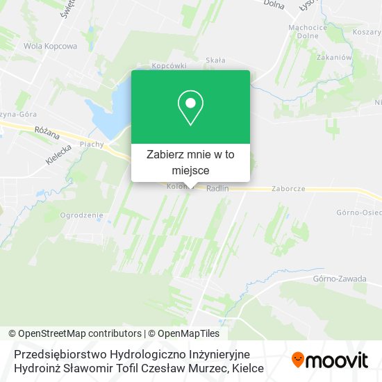 Mapa Przedsiębiorstwo Hydrologiczno Inżynieryjne Hydroinż Sławomir Tofil Czesław Murzec