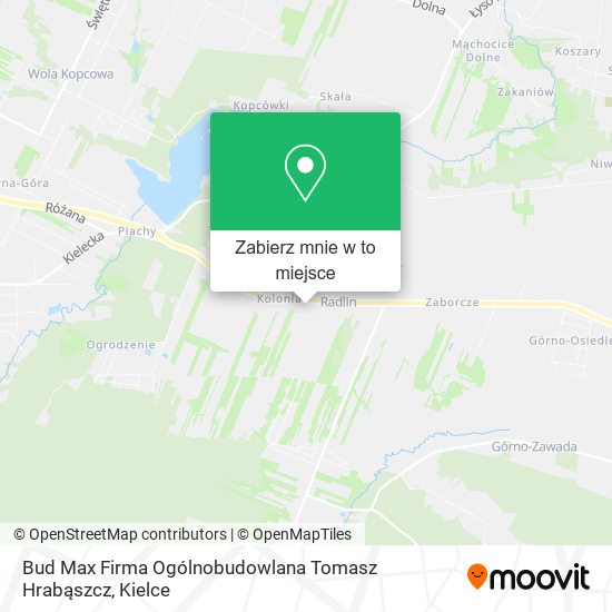 Mapa Bud Max Firma Ogólnobudowlana Tomasz Hrabąszcz