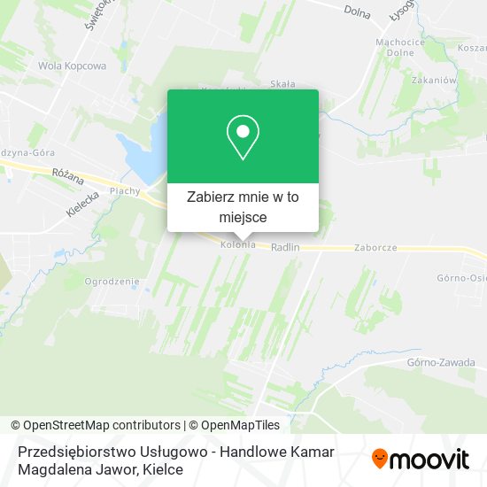 Mapa Przedsiębiorstwo Usługowo - Handlowe Kamar Magdalena Jawor